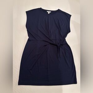 Nine West Navy Blue Sleeveless Dress With Front Tie. Size XL